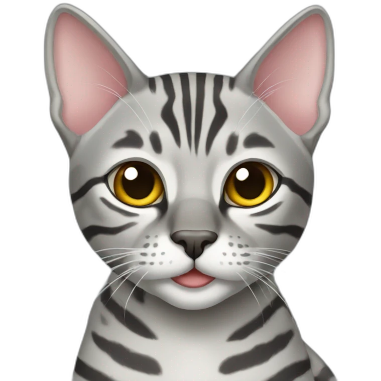 silver bengal cat emoji