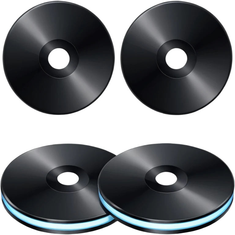 two black computer disk emoji