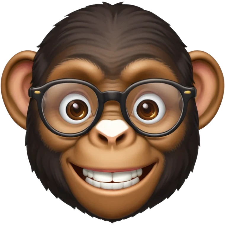 Chimpanzee with glasses emoji