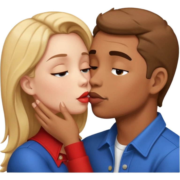 Aggressive kissing emoji