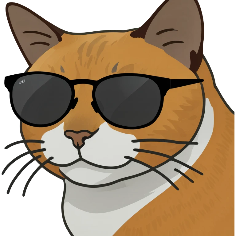 Cat with sunglasses emoji