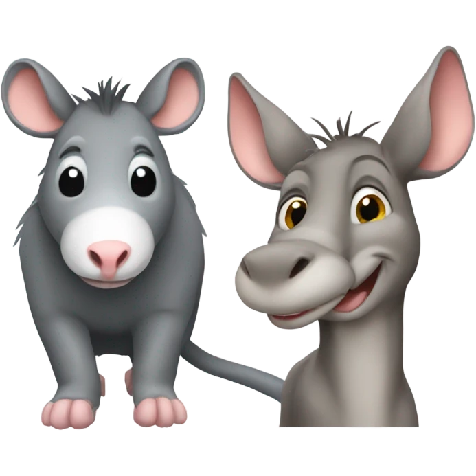 Rat with a donkey emoji