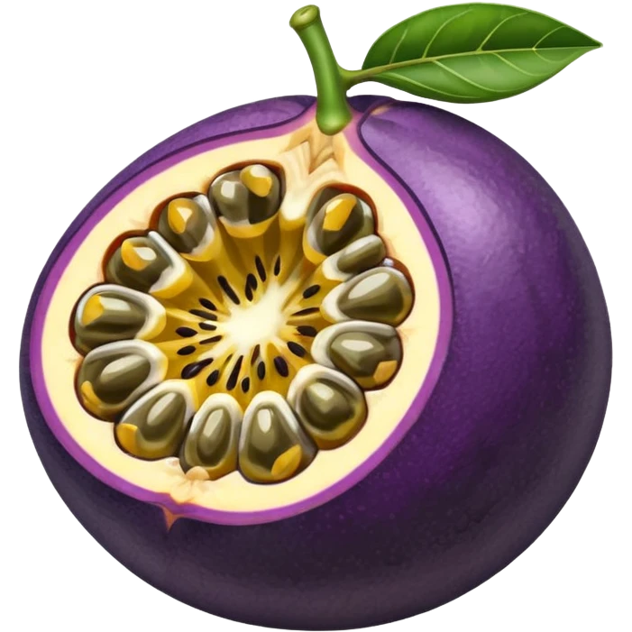 A passion fruit emoji
