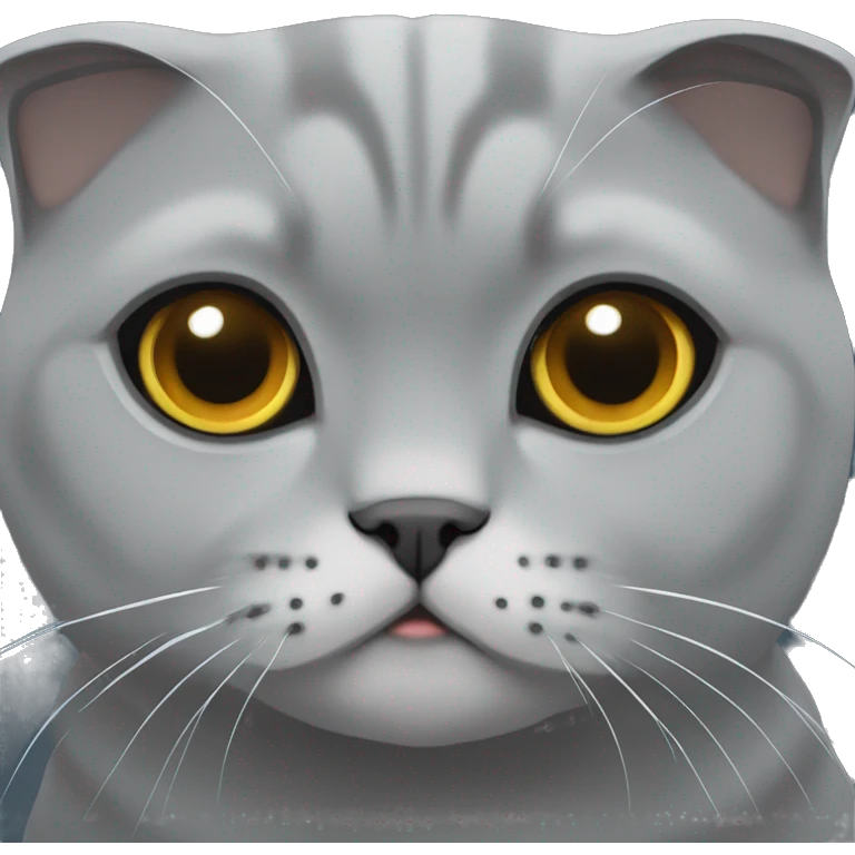 grey scottish fold emoji