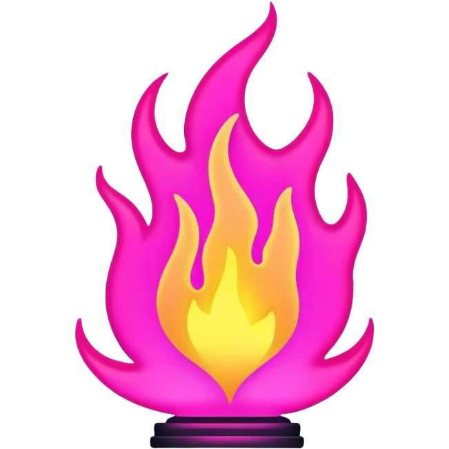 outline-pink-neon-flame emoji