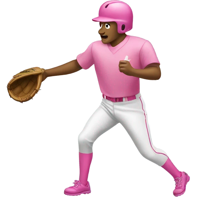 Pink catch emoji
