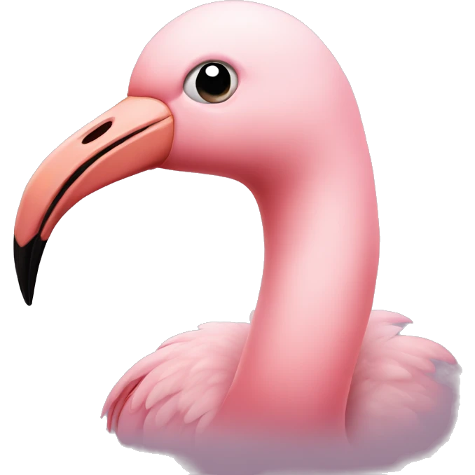 Flamingo with bunny ears emoji
