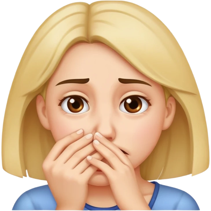 girl holding nose disgusted  emoji