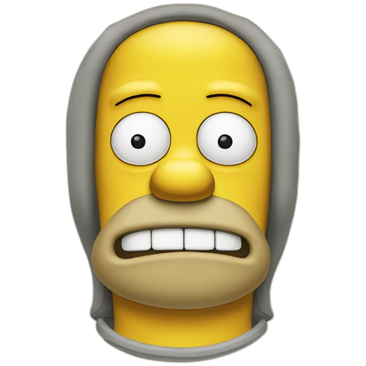 Homer Simpson as Vitruvmann Leonardo davinci emoji