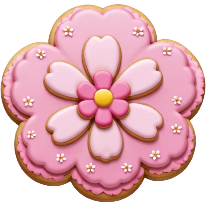 A cute Sakura cookie emoji