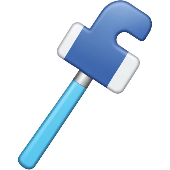 Facebook blue stick emoji