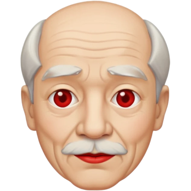 old man with lipstick emoji