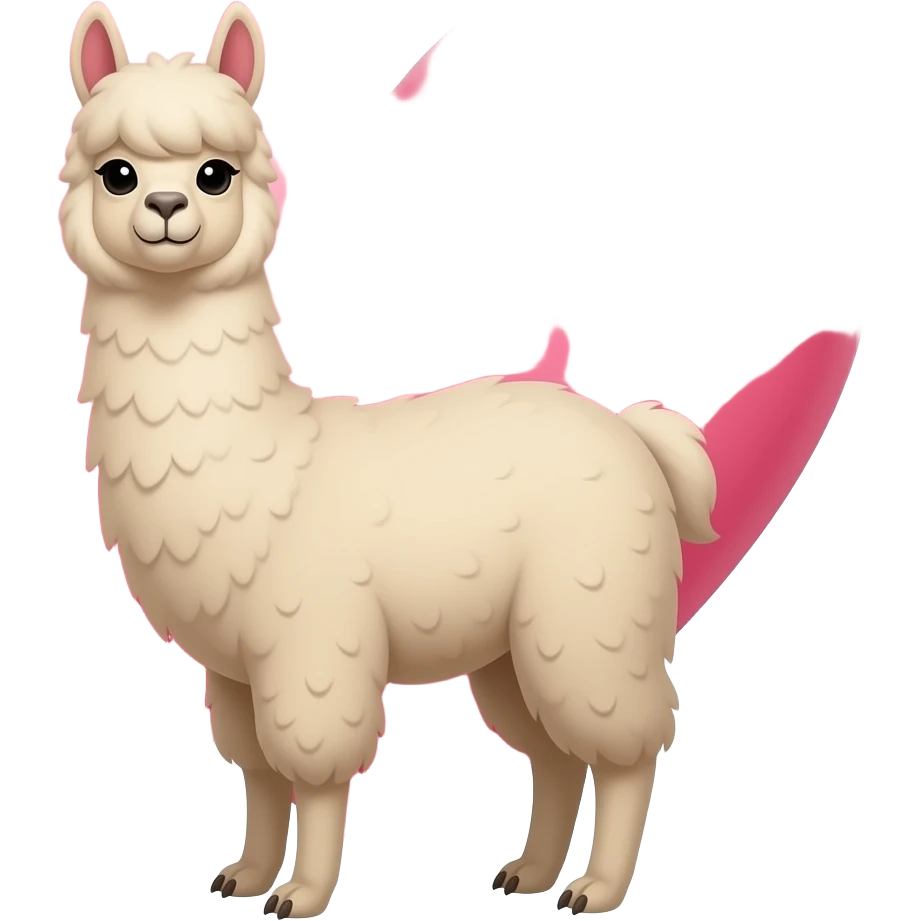 Llama in love emoji