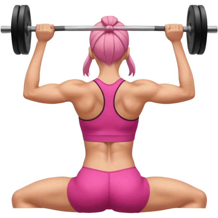 female performing back exercise emoji