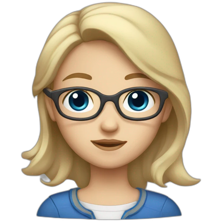 White skin scout girl with bleu shirt  emoji