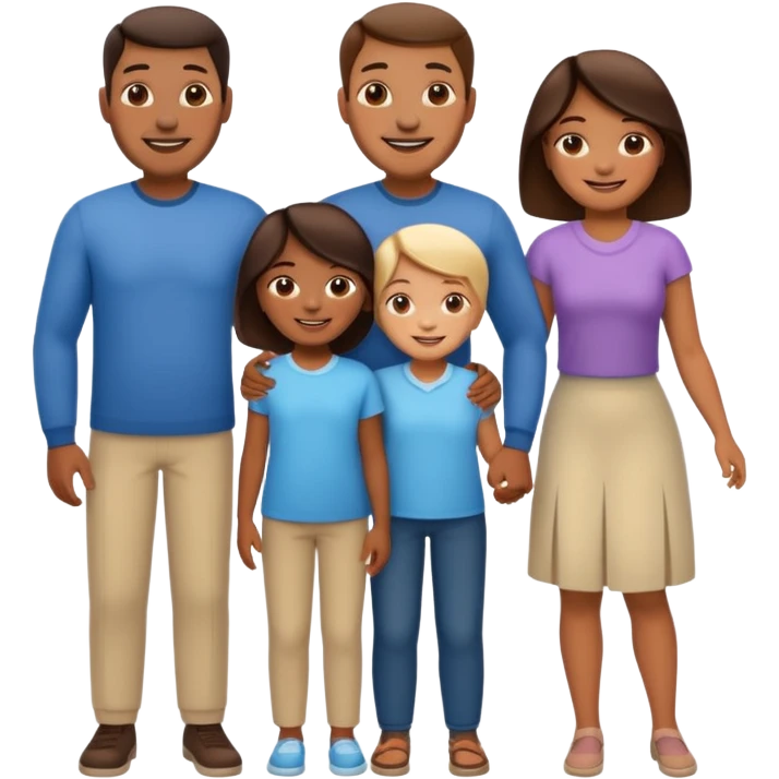 all light full body family emoji