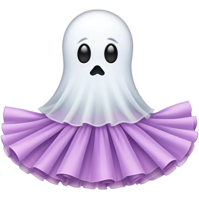 Snapchat ghost in tutu skirt  emoji