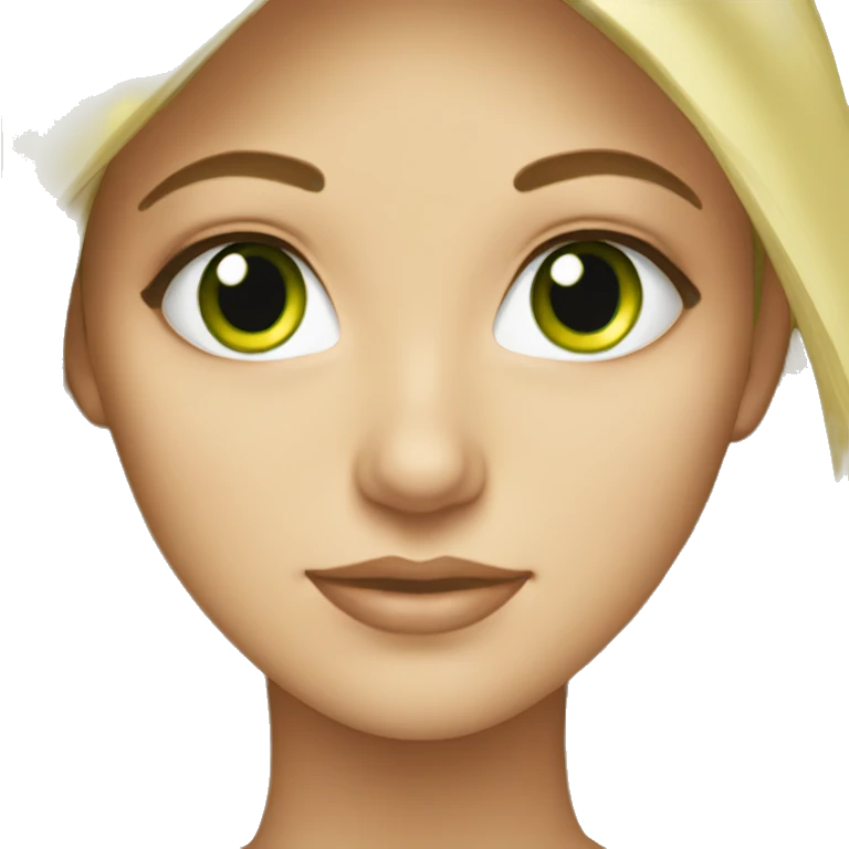 Pretty blonde green eyes emoji
