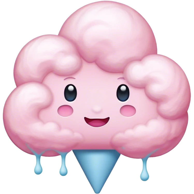 A pinky cloud emoji