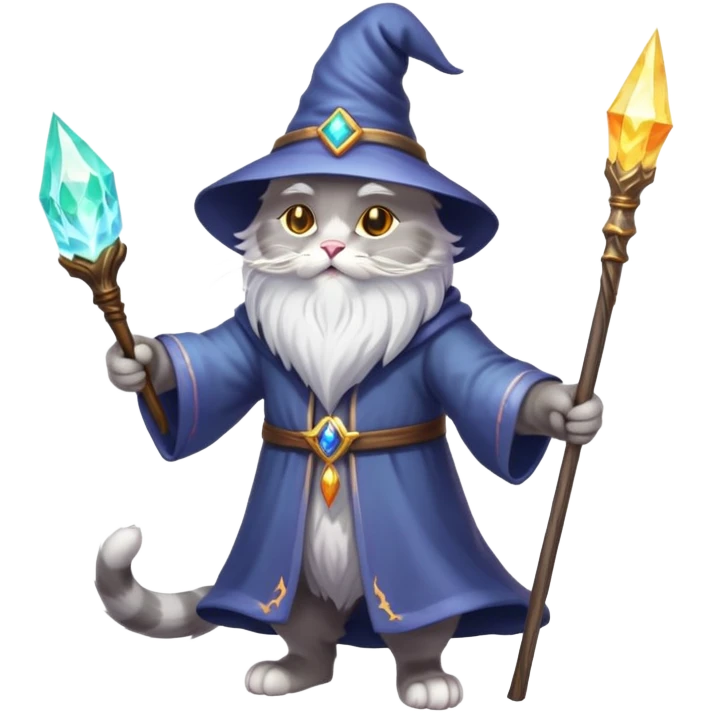 cat wizard casting spell emoji
