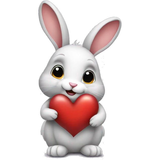 Rabbit with heart emoji