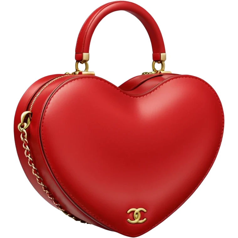 chanel heart red color bag emoji