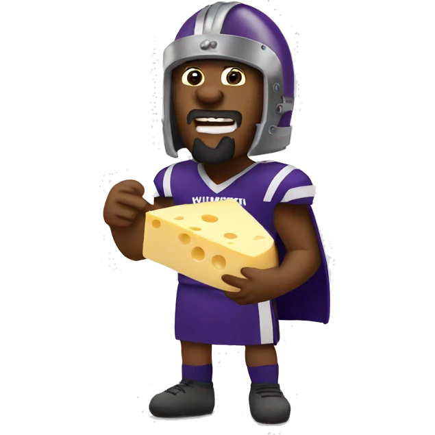 Minnesota Viking eating cheese emoji