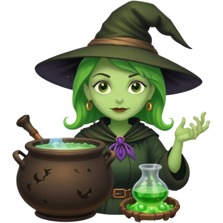 green witch cooking potion emoji