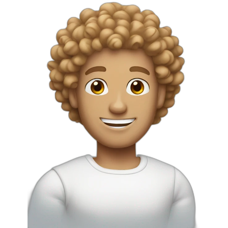 Curly haired version of Mr Clean emoji