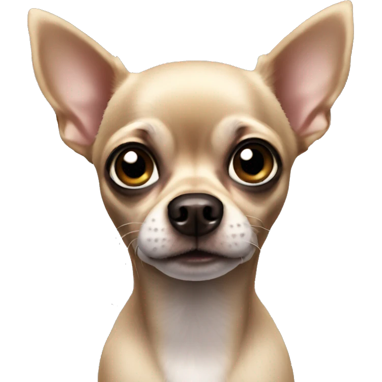 Black chihuahua big eyes emoji