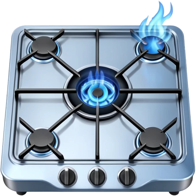 stove burner with blue flame emoji