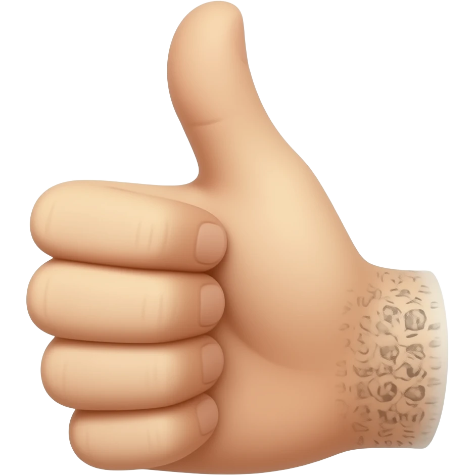 Microscopic thumbs up emoji