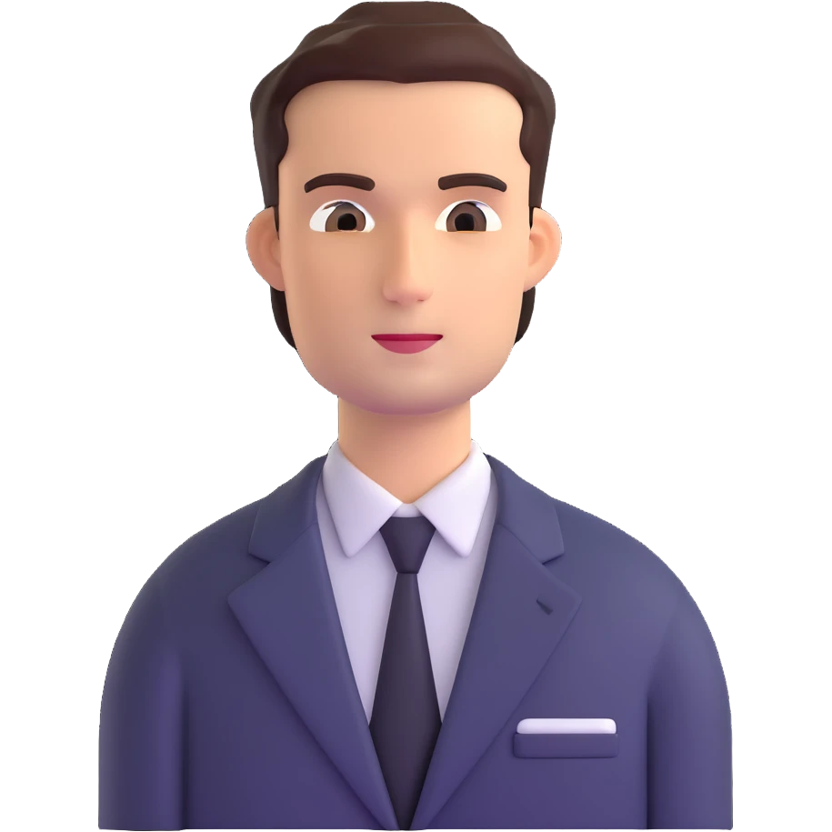 A handsome man named Alex Cansani with a modern, polished appearance emoji