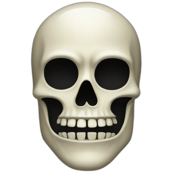 Skeleton mask with a black mask underneath it emoji