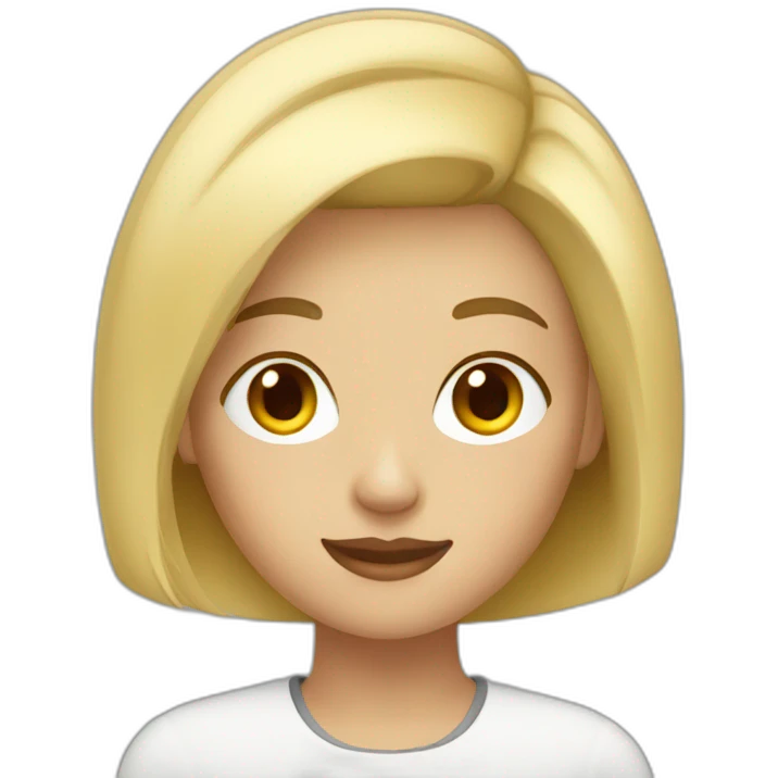 blonde girl with short haircut emoji