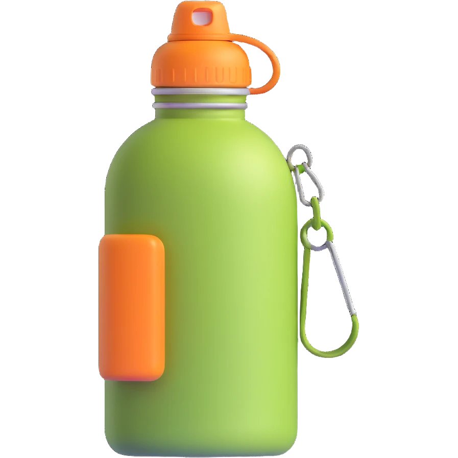 outdoor camping water bottle canteen emoji