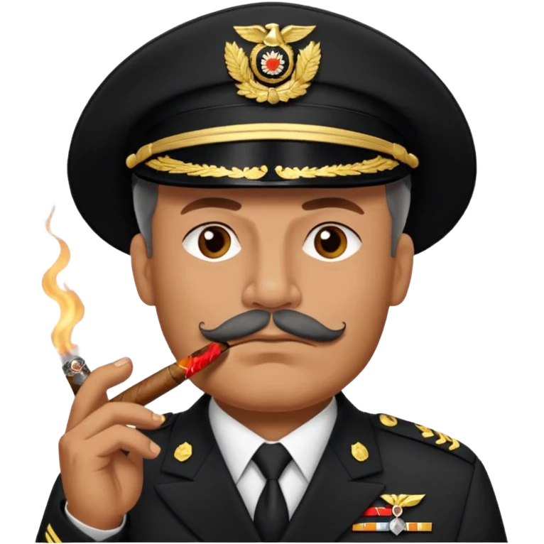 old school sergeant major smoking a cigar emoji