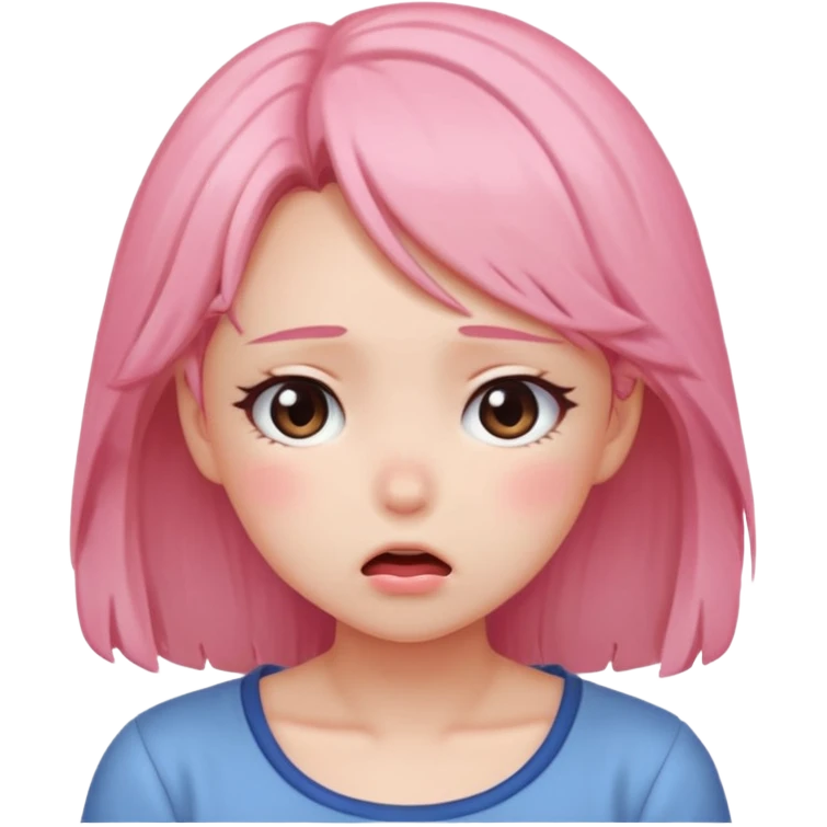 Anime girl flustered emoji