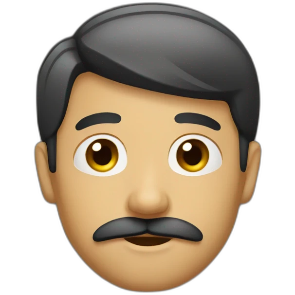 Men mustache tan skin face emoji