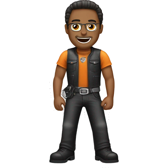 Make an emoji of a guy who works at Harley-Davidson emoji