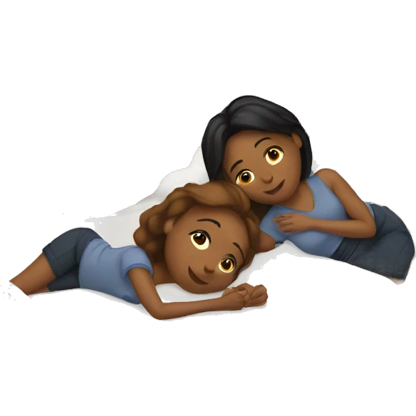 Lesbians laying in bed together emoji