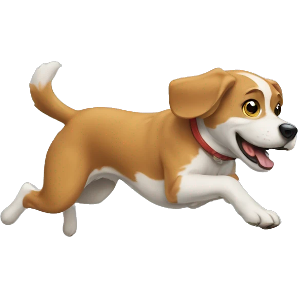 Dog escaping narrowly  emoji