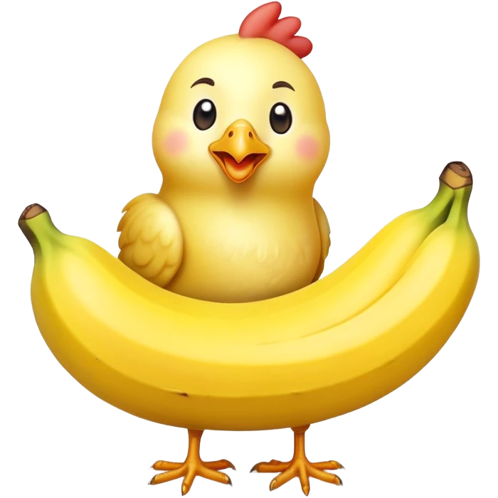 Chicken in banana  emoji