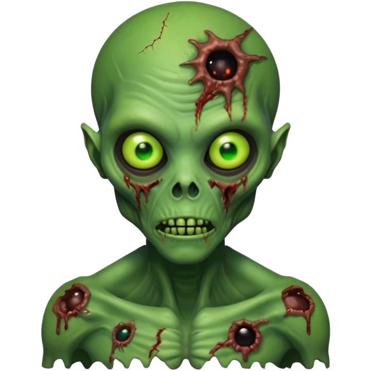 Alien zombie emoji