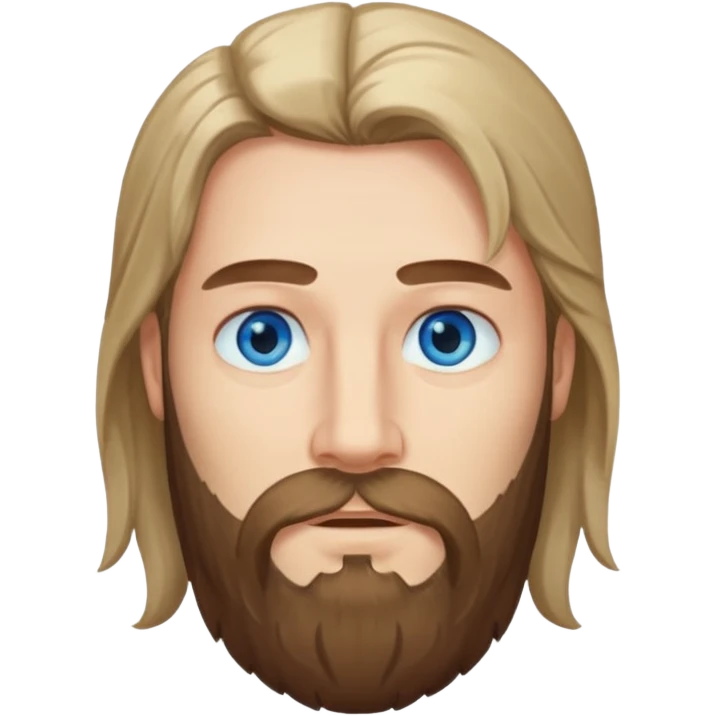 refree long hair and a beard but no moustache a emoji