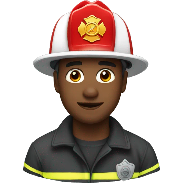 Firefighter with santa hat emoji