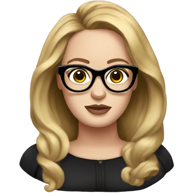 Adele with glasses hyper realistic  emoji