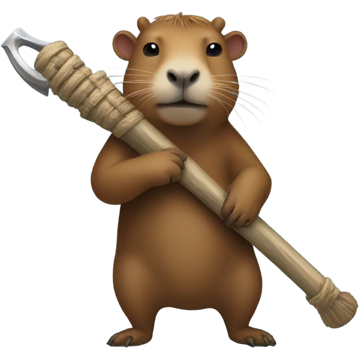 Capybara with a reaper staff emoji