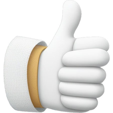 Bandaged thumbs up emoji