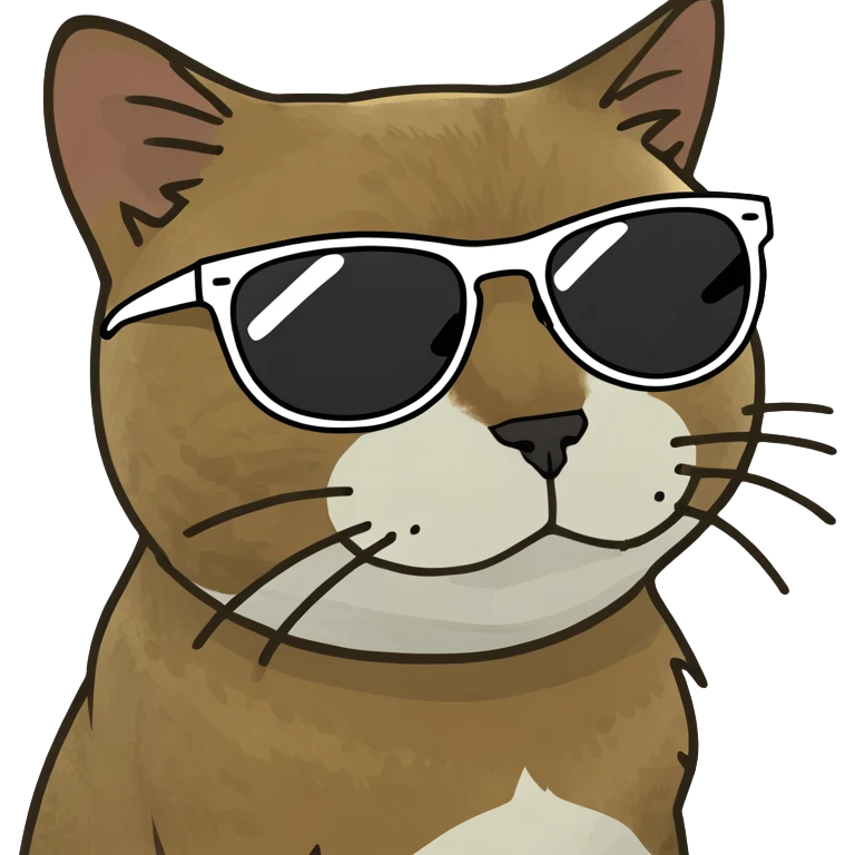 Cat with sunglasses emoji